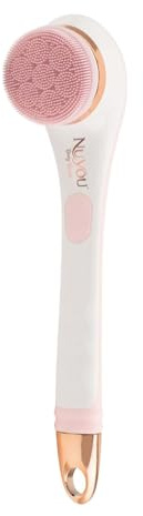 JML NuYou Electric Body Brush | Rechargeable Silicone Body Scrubber with 6 Interchangeable Heads to Cleanse, Massage and Exfoliate - Foot and Back Scrubbers