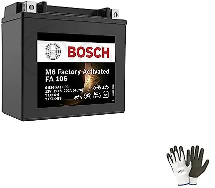 KOMPATIBEL MIT MOTO GUZZI V7 III Stone (LD000) 750 2017-2017 BATTERIE BEREITS BEREIT ZU VERWENDEN-MONTAGE GEL SLA CHARGE BOSCH YTX14-BS AKTIVE BATTERIEN 12 AH 12V 150X87X145MM
