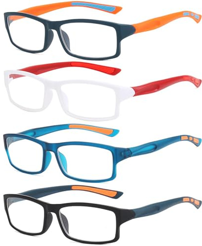 Eyglajdd 2024 Neueste Lesebrille für Damen Herren,4er Packe Blaulichtblockierende Brillen