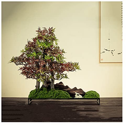 Künstlicher Bonsai-Baum Künstliche Pflanze im Topf, Simulation eines Bonsai, einladende Kiefer, roter Ahorn, Mikrolandschaft, Veranda-Dekoration, weiche Hotel-Dekoration Bonsai Kunstpflanze (Size : C