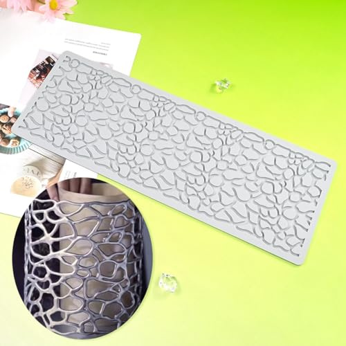 TUKE Molde ahuecado de silicona para decoración de tartas, fondant, molde de silicona para manualidades, molde de encaje para tartas (I_ irregular)