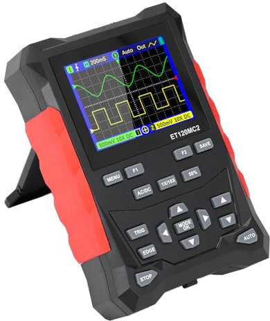 2,4-Zoll-Farbbildschirm, 2-Kanal-Oszilloskop, Hand-Oszilloskop-Multimeter mit 1-10-facher Sonde