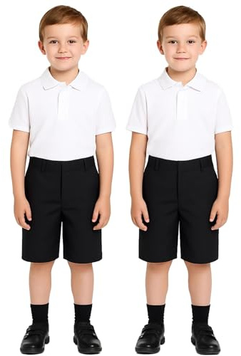 A2Z 4 Kids Paket om 2 Pojkar Vanlig Skola Enhetlig - UF Shorts 2 Pack Black 11-12