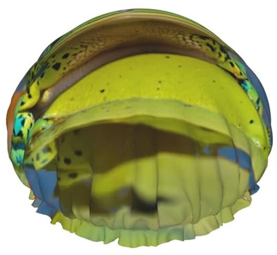 Duschhaube mit niedlichem Frosch-Druck, doppellagig, für Damen und Herren, für den Salon oder zu Hause
