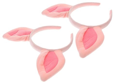CLISPEED 2 Stück Schweineohren Stirnband Aus Stoff Bequem Sitzende Cosplay Haarbänder Für Damen Party Und Karnevals Accessoires Süßes Festliches Stirnband Für Teenager Mädchen