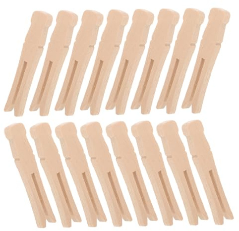 MOTHNUR 50 Piezas Pinzas de Madera Tradicionales para Ropa Resistente con Diseño Redondo Protector para Línea de Lavado y Manualidades