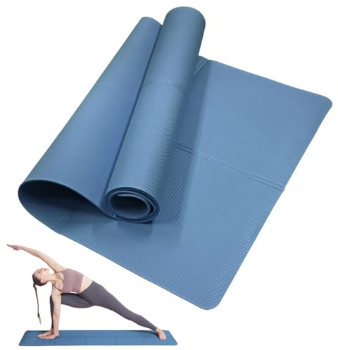Tapis de Yoga Classique pour Femmes et Hommes, NIUAWASA Portable 4mm Tapis de Gymnastique EVA pour Fitness Yoga Pilates Entraînement Camping en Plein Air Voyager