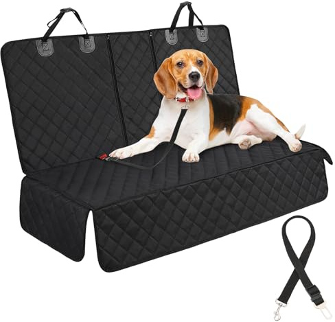 pupuluck Waterproof Dog Car Seat Cover, Nonslip Car Seat Protector | Scratch proof back seat covers for dogs, universal fits cars & SUVs rear seats, road trips, camping & daily drives(137×45cm)