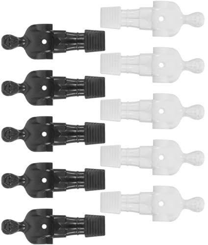 LRXIYODE 10 Pezzi Giocatori da Calcio Balilla Braccioli, Figure Miniature Bianche e Nere, Accessori per Riparazione e Miglioramento Abilità, per Gioco Tavolo e Divertimento Familiare