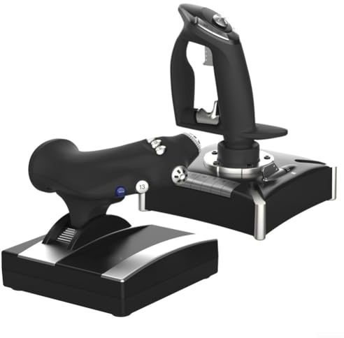 Snugawarm Simulated Flight Controller Handle for PC, For PS4, For Xbox Win10, Ergonomic ABS Game Joystick with Responsive Levers for Flight Sim, 2 Pack Black