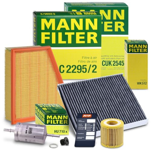 MANN-FILTER Inspektionspaket Filterset 1x Ölfilter, 1x Luftfilter, 1x Innenraumfilter (Aktivkohlefilter), 1x Kraftstofffilter, Kompatibel mit SEAT IBIZA, SKODA FABIA 1, VW POLO (9N_, 9A_)