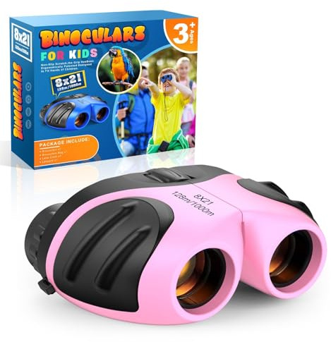 EUTOYZ Giocattoli per Ragazze età 5-12, Binocolo per Bambini Regali per Ragazze da 3 a 12 Anni Regalo di Compleanno Idea Idea Giocattoli educativi per Ragazze Rosa Chiaro