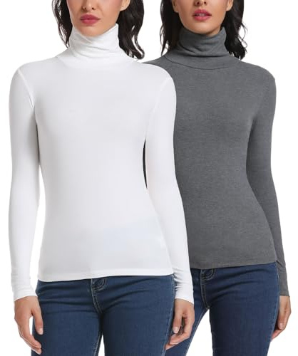 STARBILD Dam ärmlös polokrage topp basic slim fit stretch vanlig väst sommarskjorta topp ståkrage, 2 st grå och vit, XL