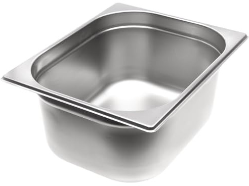 Allpax GN Behälter 1/2 Edelstahl - Höhe 150 mm - lebensmittelechter & hitzebeständiger Gastronormbehälter, zum Abtropfen oder als Gareinsatz im Chafing Dish