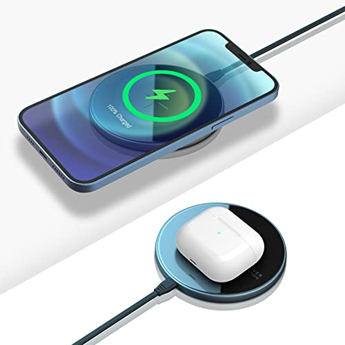Nillkin Fast Wireless Charger, Qi Kabellose Induktive Ladestation für iPhone 13/13 Pro/13 Pro Max/13 Mini/iPhone 12/11/XS MAX/XR/X Series, Samsung Galaxy S22/S21/S20/S10/Note10/S8, AirPods Ladegerät