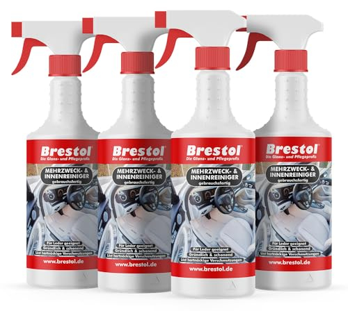 Brestol® Neutralreiniger gebrauchsfertig 4X 750 ml - Vielseitige Reinigung für alle Oberflächen - Effektiv und sparsam – Ideal für die Autopflege - Cockpitreiniger, Mehrzweckreiniger