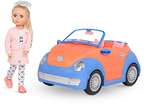 Glitter Girls - Fifer & GG Cabrio - 36 cm Puppe & Fahrzeug-Paket - Orangefarbener Oldtimer - 3 Jahre +