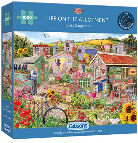 Life on the Allotment 1000 Teile Puzzle | Gartenarbeit Puzzle | Nachhaltiges Puzzle für Erwachsene | Premium 100% recyceltes Brett | Tolles Geschenk für Erwachsene | Gibsons Spiele
