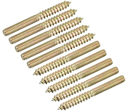 sourcing map M4x40mm Hanger Bolts, 30pcs Double Ended Thread Dowel Screws for Wood Furniture Connecting