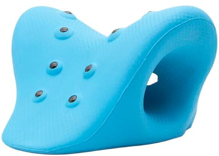 ABB4US | Almohada con 8 Puntos magnéticos para Mayor Alivio del Dolor de Cuello | Dispositivo tracción Cervical Corrector de Postura | relaja, estira y Alivia tensión | Neck Cloud (Celeste)
