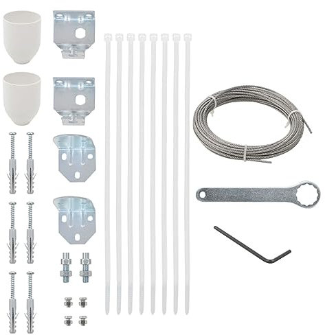 Homgoday Set di Accessori per Tenda da Sole 29 pz per Terrazzo, Tenda da Esterno per Privacy, Balcone Tenda Sole Tenda a per Soletenda Giardino Balcone Terrazzo