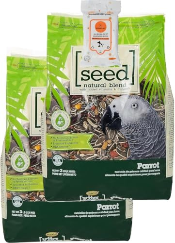 Aurora Pet Bundle (2) Higgins Vita Seed Parrot Bird Food (3 lb Each) with AuroraPet Wipes