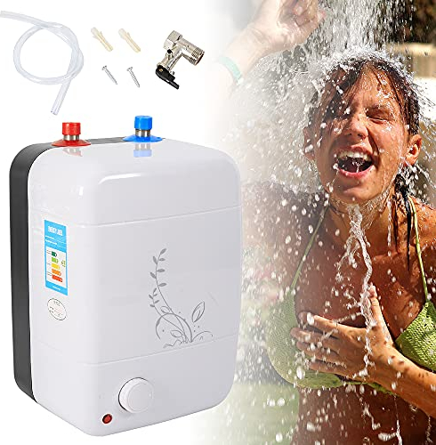 1500W Elektrische Durchlauferhitzer 6L 65°C Elektronischer Warmwasserbereiter Untertischspeicher Boiler Druckfest Wasserboiler, Warmwasserspeicher Küche Warmwasserspeicher Boiler für Küche (8L)