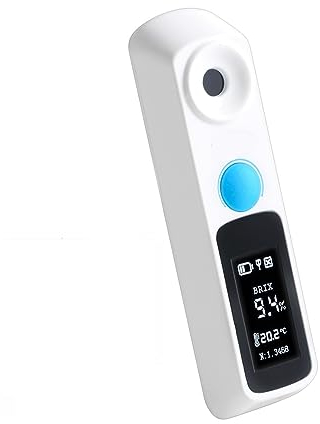 ARTGOS Tragbares Refraktometer 4-in-1 Kaffee Salz Honig Zucker Refraktometer Digital Content Meter APP Online Konzentration Tester Multifunktion für Zuckergehaltstest(0-32 0.1)