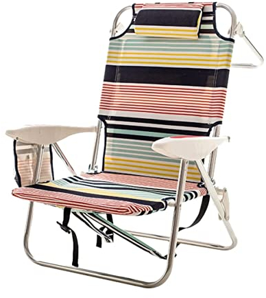 Outdoorstuhl Campingstuhl Klappstuhl Niedriger Strand-Klappstuhl Ultraleichter Rucksackstuhl Mit Vier-Geschwindigkeits-Einstellung Mehrere Aufbewahrungstaschen Angelstuhl Faltstuhl Camping-Stühle