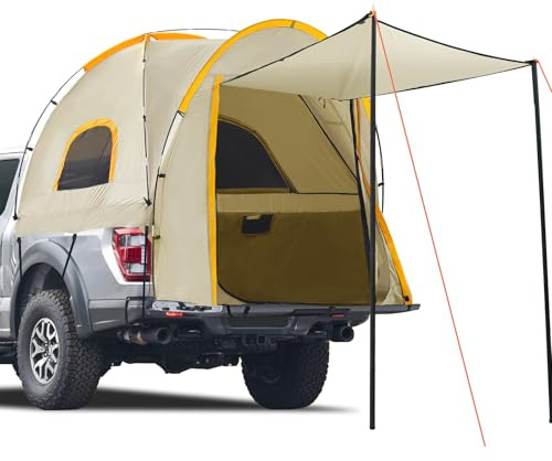 Pickup-LKW-Zelt mit Markisen-Schatten, wasserdichtes PU5000 mm Oxford für Camping, Reisen, Outdoor-Aktivitäten für Colorado/Silverado, Ram, Gladiator, Ford Ranger, GMC Sierra/Canyon, Titan/Frontier