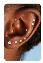 Adramata Lippenpiercing Labret Gewindeloses Einschieben 14 Karat Gold Nasenstecker Chirurgenstahl Ohr Tragus Medusa Knorpel Helix 20G 18G 16G,16S