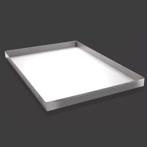 Bandeja Aire Acondicionado Portatil Fabricado en Acero Inoxidable Unidad Interior/Exterior De Aire Acondicionado Bandeja De Drenaje Varios Tamaños(70 * 50 * 4CM)