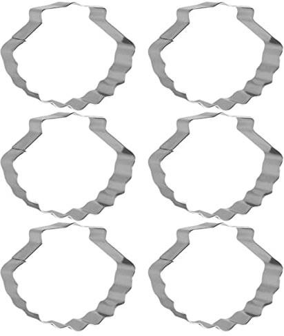 MAGICLULU Moules Emporte-Pièce Coquillage En Acier Inoxydable 2.44X1.97X0.79 Pouces Moule Biscuit Antiadhésif Pour Pâtisserie Maison Biscuits Chocolats Décoration Culinaire
