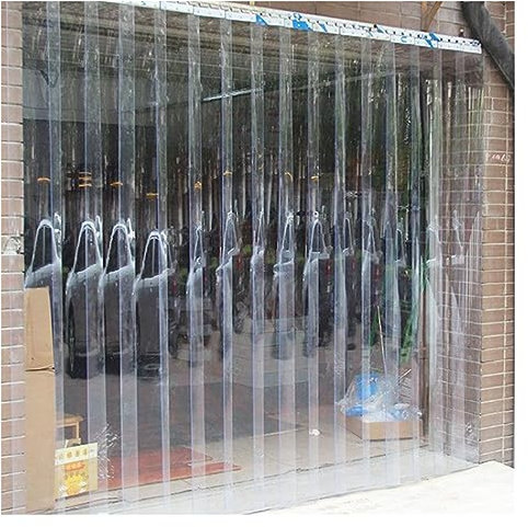 PVC Lamellen Streifenvorhang PVC-Streifen-Türvorhang, Vinyl-Streifen-Türvorhang, Isolierung und Dämmung, hochtransparent und pflegeleicht, individuell anpassbar