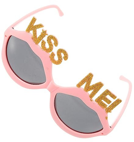 VALICLUD Lustige Lippenförmige Sonnenbrillen Für Partys Glitzernde Pinke Partybrille Kreative Fotorequisiten Für Erwachsene Leicht Tragbar Für Karneval Festivals Und Feiern