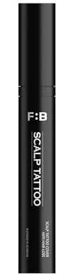 FORBEAUT Scalp Tattoo – Black Hairline Filler for Thinning Spots & Parting Lines, Water & Sweat Resistant, Roller Type Dye, Natural Finish, 2-Week Lasting, Easy 5-Min Application, 15g