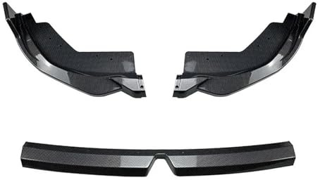 HATSVTGR Auto-Frontspoiler Für 3er G20 LCI MS&Port 320i 325i 2023+ Frontlippe Splitter Spoiler Kinn Stoßstange Karosserie Kit Außenmodifikation Trim Auto-Frontstoßstangensplitter(Kohlefaser-Look)