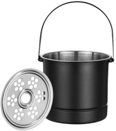 Llazsybz Tonneau à Vin de Glace en Acier Inoxydable, Portable, Bac à Boissons Extérieur de 1 L, Noir