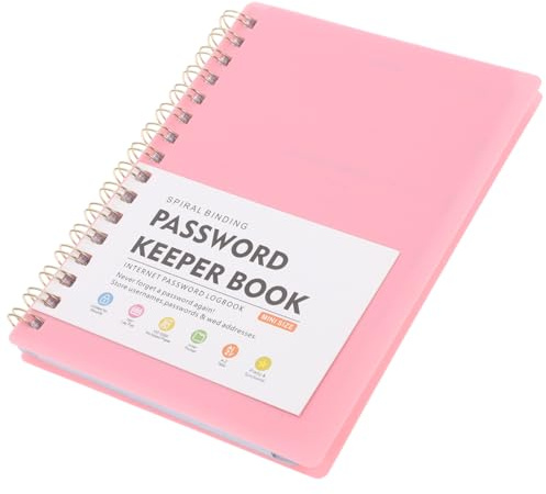 WRITWAA Carnet de Mots de Passe Spiralé avec Onglets Alphabétiques Colorés Organiseur Portable pour Gestion Sécurisée des Codes et Adresses Cahier Pratique pour Seniors et Usage Quotidien