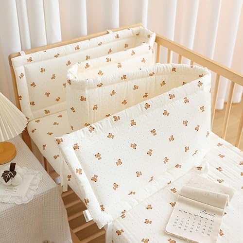 PTKG Spannbettlaken Beistellbett,Bett Rausfallschutz,Rausfallschutz Bett,Rausfallschutz Boxspringbett,Gitterbett Schutz Umrandung,Fallschutz Bett,Randschutz Babybett,E11,100cm