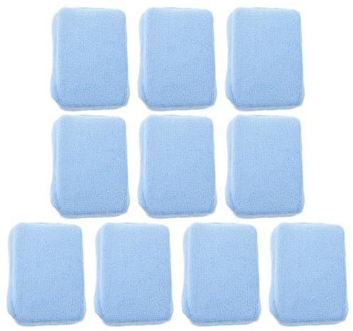 iplusmile Tamponi Applicatori per Lucidatura Auto in Microfibra Set da 10 Pezzi Spugne Rettangolari Riutilizzabili per Pulizia Vetri e Dettagli Auto Adatti per Ceratura e Rimozione