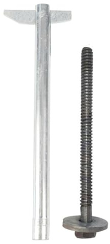 Asta autobloccante a vite per pareti in mattoni, cemento e cemento | 220 mm+160 mm/260 mm+160 mm | Compatibile con mattoni rossi e cavi | argento, nero