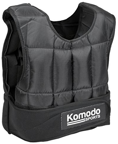 Komodo Adjustable Weighted Vest 20kg Gym Fitness Training Workout (20KG)