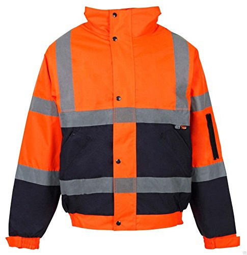 Kapton Hi Viz High Vis Visibility Bomber Jacket Work Coat Security Jacket Waterproof