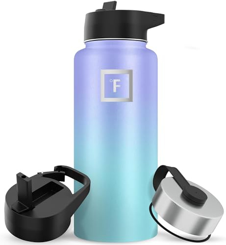 Insulated Water Bottle with Straw - 650/950/1200/1800 ml - Leakproof Double-Walled Stainless Steel Metal Drink Flask BPA-Free - Sports Travel Gym Camping Hiking Kids
