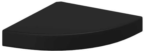 vidaXL Eckregal Schweberegal Wandregal Bücherregal CD DVD Regal Wandboard Hängeregal Wand Dekoregal Freischwebend Schwarz 25x25x3,8cm MDF