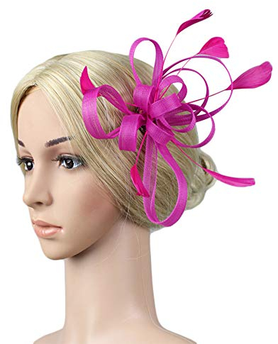 Damenhut Vintage Fascinator Hut Damen Haarschmuck Hochzeit Elegant Headwear Karneval Bankett Hut Blume Hochzeitszubehör Cocktail Haarreif Fasching Kopfschmuck Party Haar Clip Mädchen Haarsband
