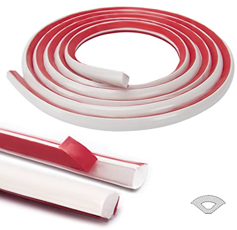 Art3d 10Ft Flexible Trim Caulk Strip, Peel and Stick Trim for Molding, Tile Edge, Ceiling, Wall Corner in White