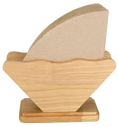 Yulakes Filtertütenhalter Kaffeefilterhalter ​Kaffeefilter Holz Kaffee Filterhalter/Holz Filter Papier Aufbewahrungsbox/Kaffeefilter Papierbehälter Dispenser Papier Filterpapierhalter