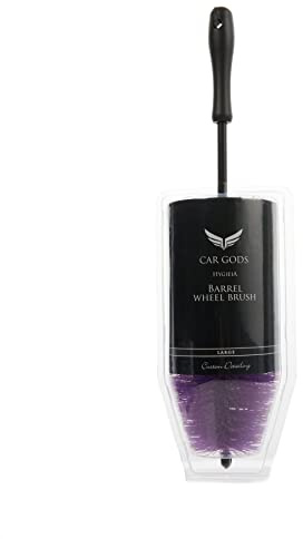 Car Gods Large Barrel Wheel Brush - Removes Dirt, Grime, Brake Dust, Long Reach, Scratchless Results